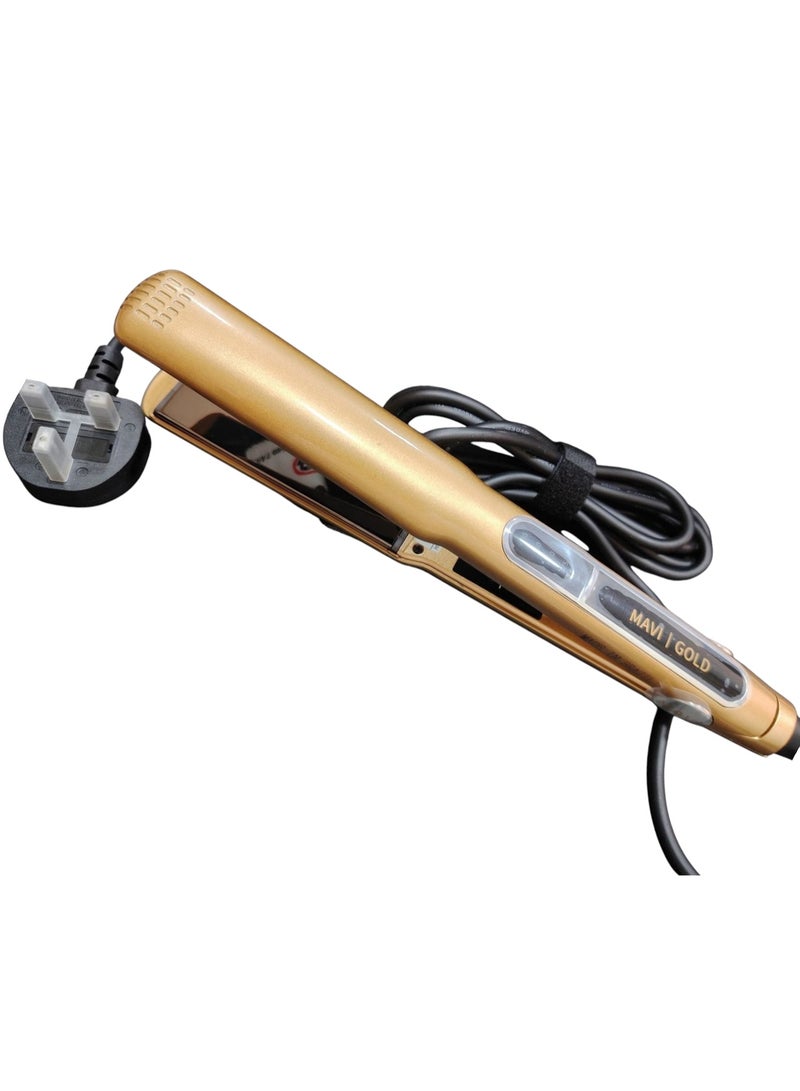 ​مكواة Mavi Gold Professional - الخيار الأول لخبراء التجميل والرفيق المثالي لإطلالتك المنزلية - تكنولوجيا السيراميك المتطورة لشعر انسيابي - Image 4